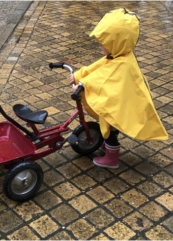Children's cycling rain cape - Temps des Grenouilles