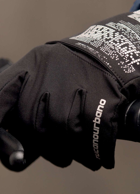 Waterproof winter cycling gloves with fluorescent overglove - Tucano