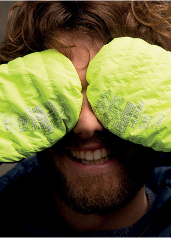 Waterproof winter cycling gloves with fluorescent overglove - Tucano