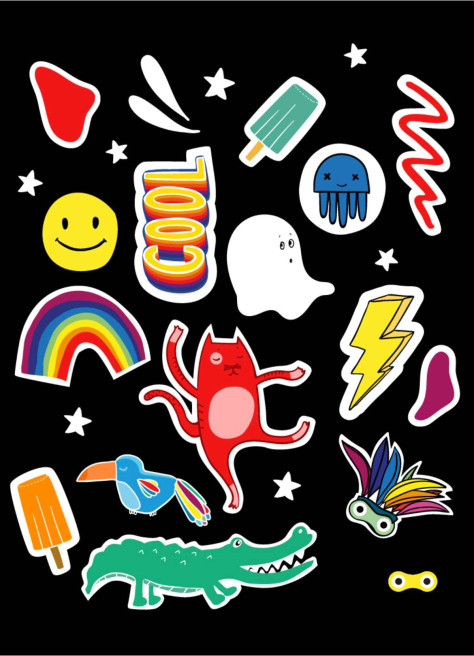 Stickers vélo réfléchissants - Rainette