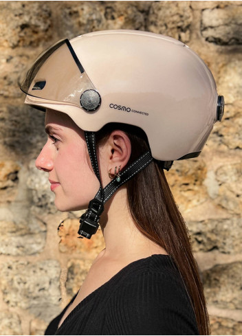 Bike helmet with visor and indicators - Cosmo