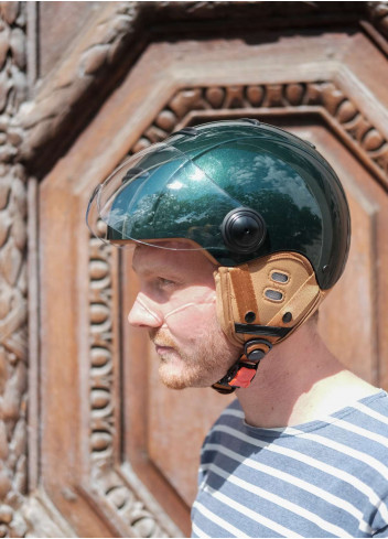 Tandem Light bicycle helmet with visor - Marko