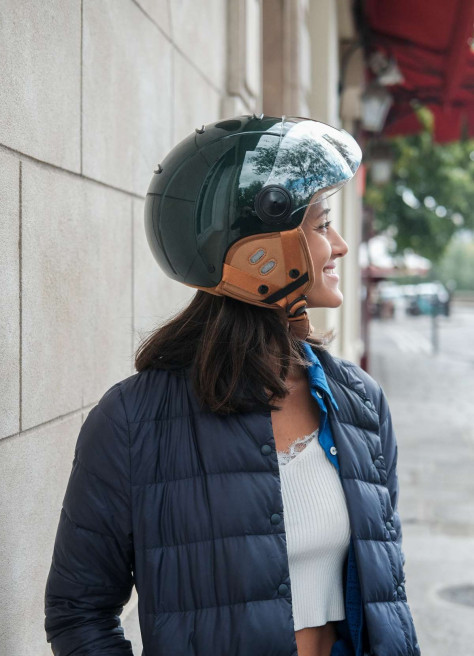 Tandem Light bicycle helmet with visor - Marko