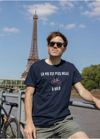 T-Shirt vélo La vie est plus belle à vélo - JSAV