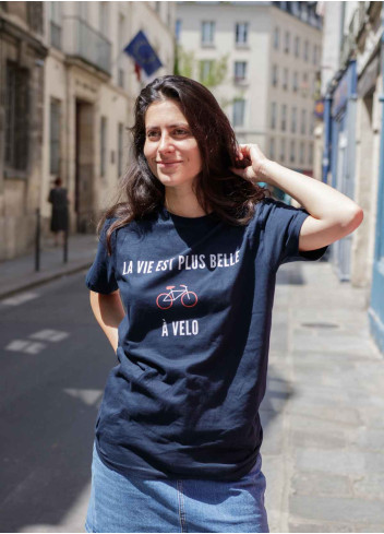 T-Shirt vélo La vie est plus belle à vélo - JSAV
