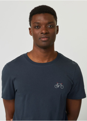 T-Shirt col rond vélo brodé - Faguo