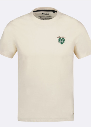 Embroidered round-neck T-shirt - Faguo