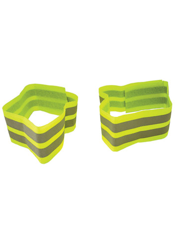 Fluorescent reflective elastic armbands x2 - Coolride