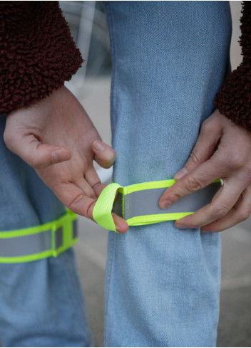 Fluorescent reflective elastic armbands x2 - Coolride