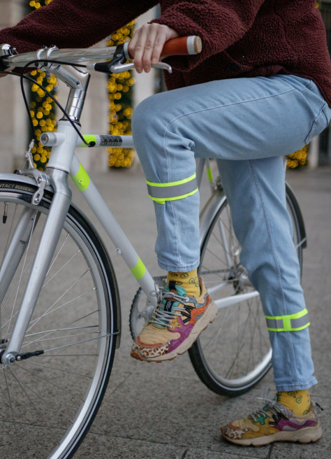 1 Paire De Serre-pantalon Réfléchissant Pour Vélo – Bandes élastiques Ajustables, Sécurité Nocturne, Idéal Jogging Et Rando