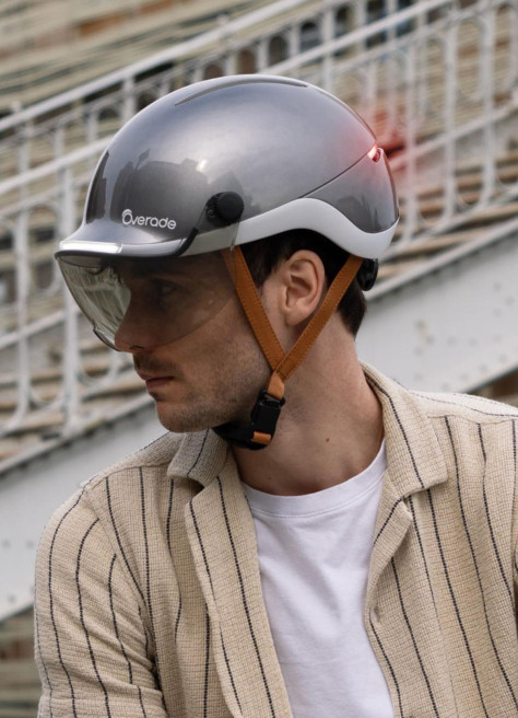 Casque lumineux clignotants avec visière - Overade