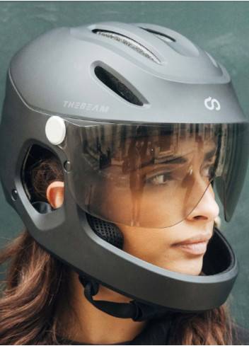 Casque vélo,Casque de vélo avec lunettes magnétiques détachables, visière réglable pour hommes