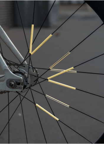 Réflecteurs de rayons vélo or - JSAV