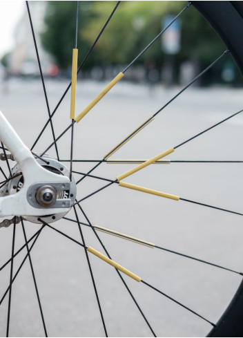 Réflecteurs de rayons vélo or - JSAV