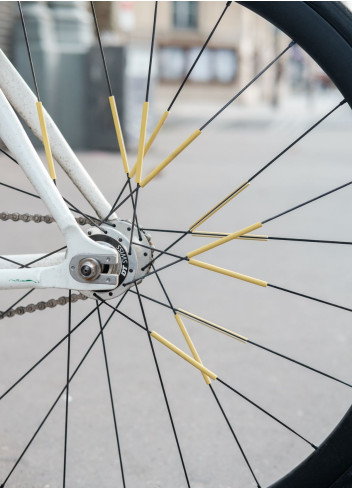 Réflecteurs de rayons vélo or - JSAV