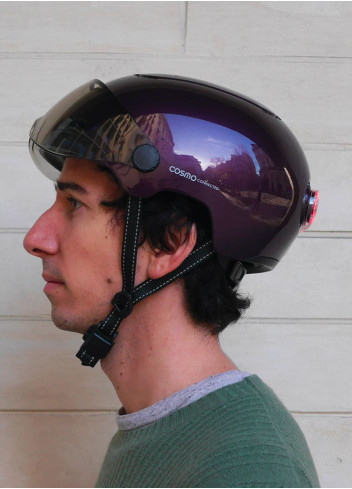 Bike helmet with visor and indicators - Cosmo
