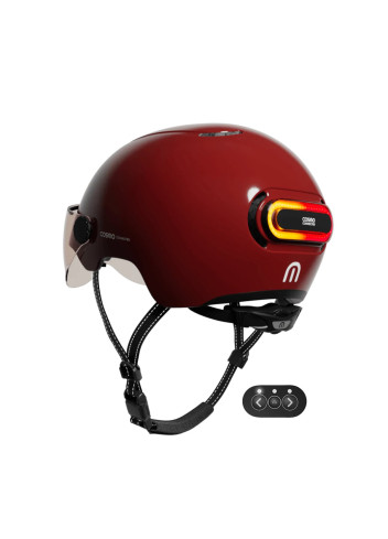 Bike helmet with visor and indicators - Cosmo
