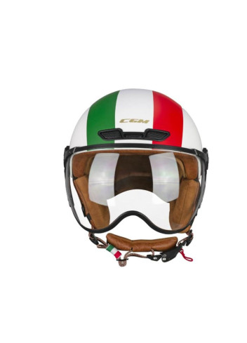 Vintage Italian helmet with visor and ear flaps - CGM