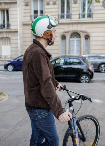 Vintage Italian helmet with visor and earmuffs - CGM