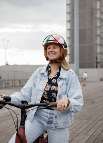 Vintage Italian helmet with visor and earmuffs - CGM