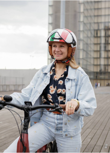 Vintage Italian helmet with visor and earmuffs - CGM
