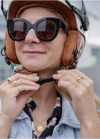Vintage helmet with visor and earmuffs - CGM