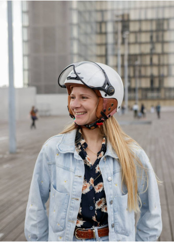 Vintage helmet with visor and earmuffs - CGM