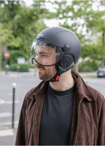 Vintage helmet with visor and earmuffs - CGM