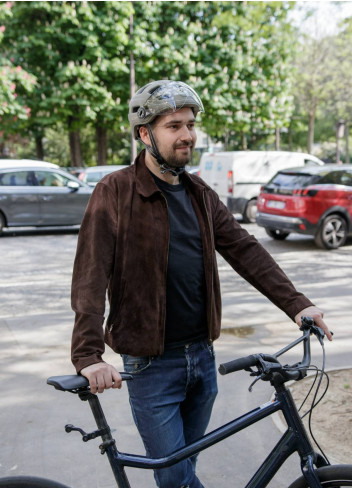 Quartz Visor Led USB bike helmet - Cairn
