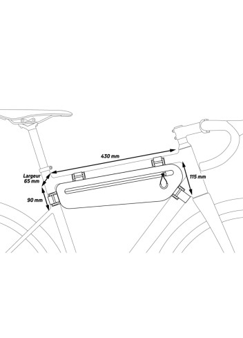 Sacoche cadre bikepacking 3,3L - Zéfal