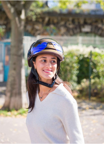 Helmet with visor, LEDs, and winter kit - Elvish