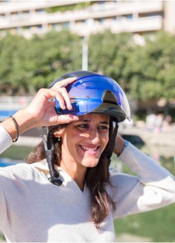 Helmet with visor, LEDs, and winter kit - Elvish