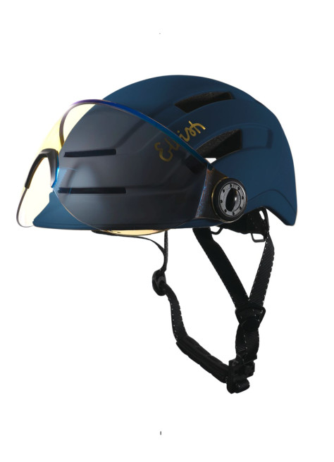 Helmet with visor, LEDs, and winter kit - Elvish