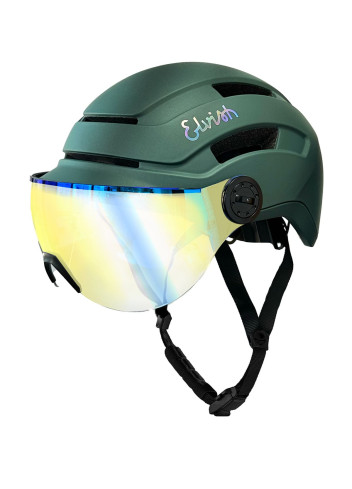 Helmet with visor, LEDs, and winter kit - Elvish