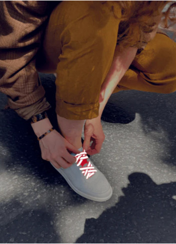 Lacets réfléchissants - Rainette - Rose