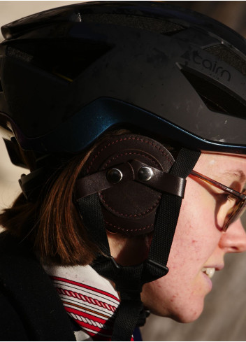 Cache oreilles fourrés cuir et laine - Gwennili