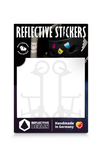 White cargo stickers - Reflective Berlin
