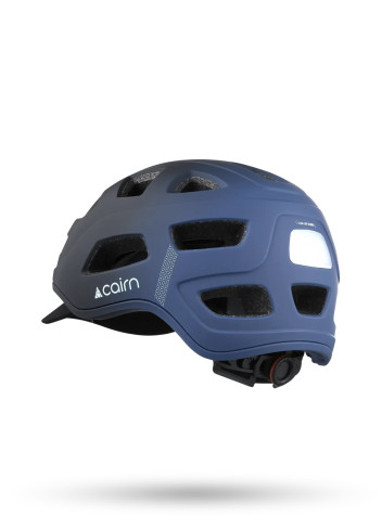 Lightweight, ventilated urban bike helmet with LED - CAIRN - Mat Night Black