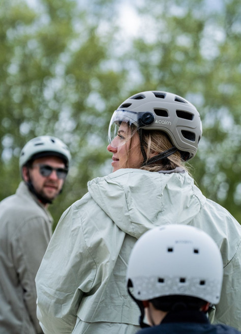 Quartz Visor Led USB bike helmet - Cairn