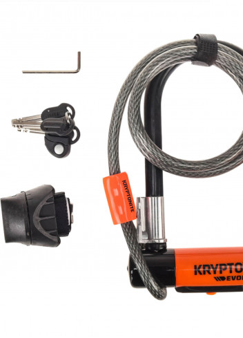 Kombiniertes Diebstahlschutz-Bügelschloss Evolution Mini 7 mit Kryptoflex-Kabel – Kryptonite