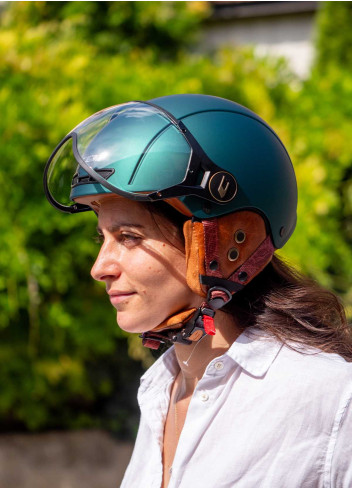 Vintage helmet with visor and earmuffs - CGM