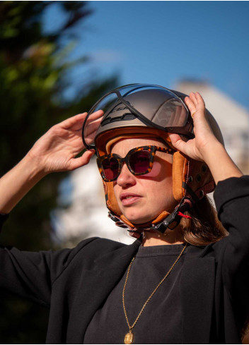 Vintage helmet with visor and earmuffs - CGM