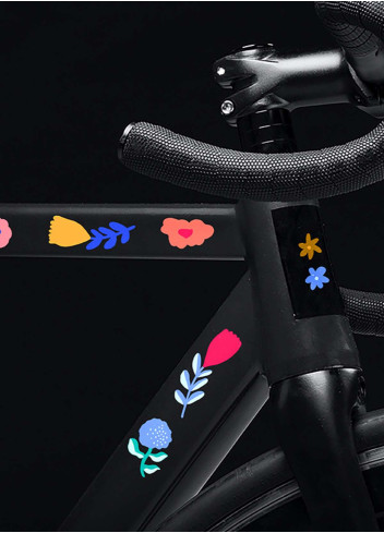 Stickers vélo réfléchissants - Rainette