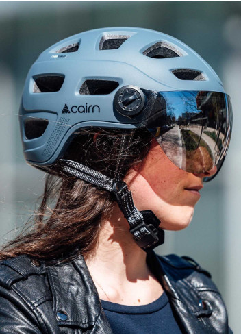 Quartz Visor Led USB bike helmet - Cairn