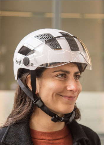 Casque vélo Hyban 2.0 visière et LED - Abus
