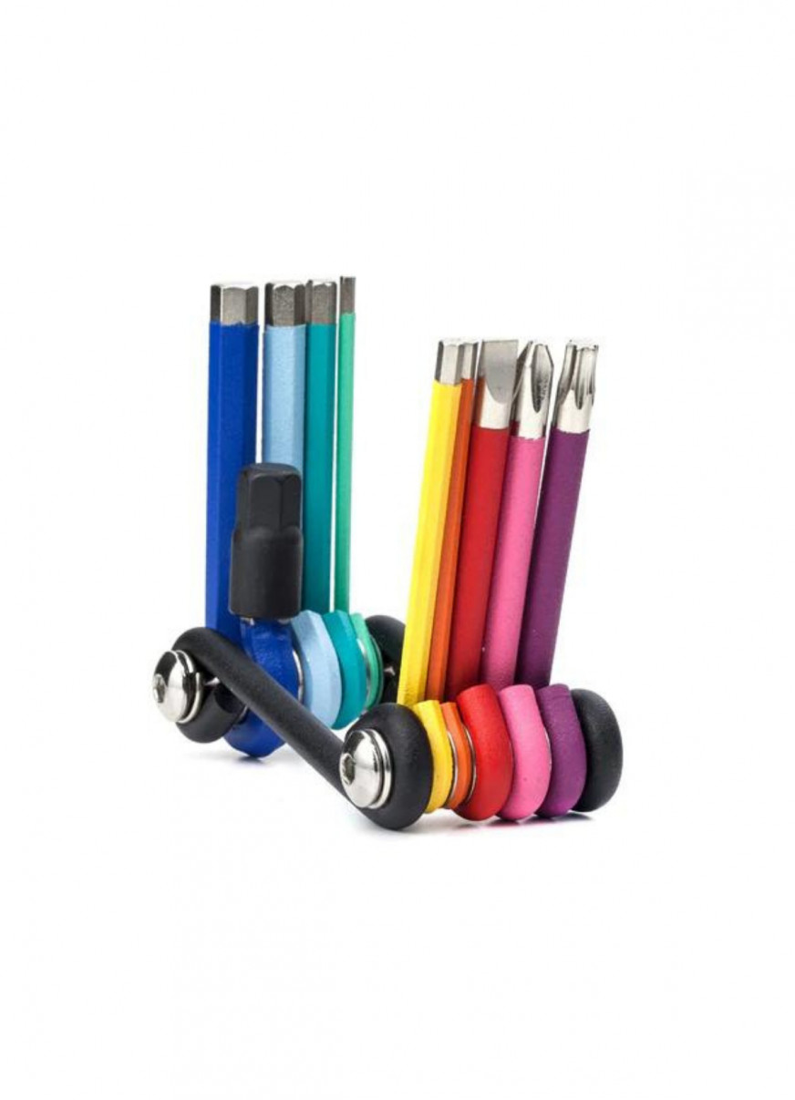 Multi-outils vélo multicolore - Kikkerland