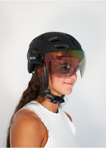 Casque vélo Quartz Visor Led USB - Cairn