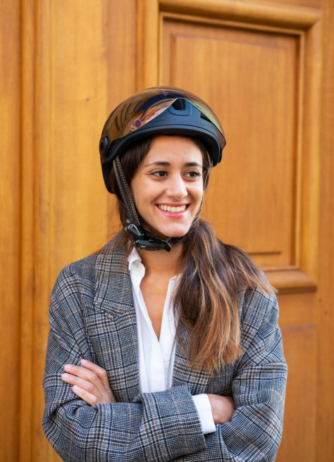 Casque vélo Quartz Visor Led USB - Cairn