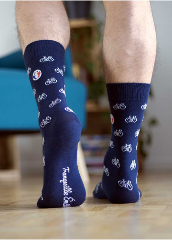 Chaussettes vélo made in France - Tranquille Émile
