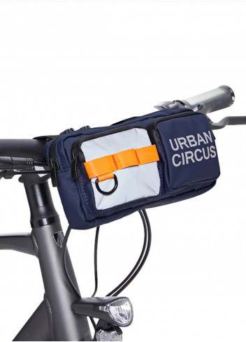 Sacoche Avant Vélo Guidon - Modèle Élégant Étanche Bleu - Grande Capacité Avec Bandoulière Amovible